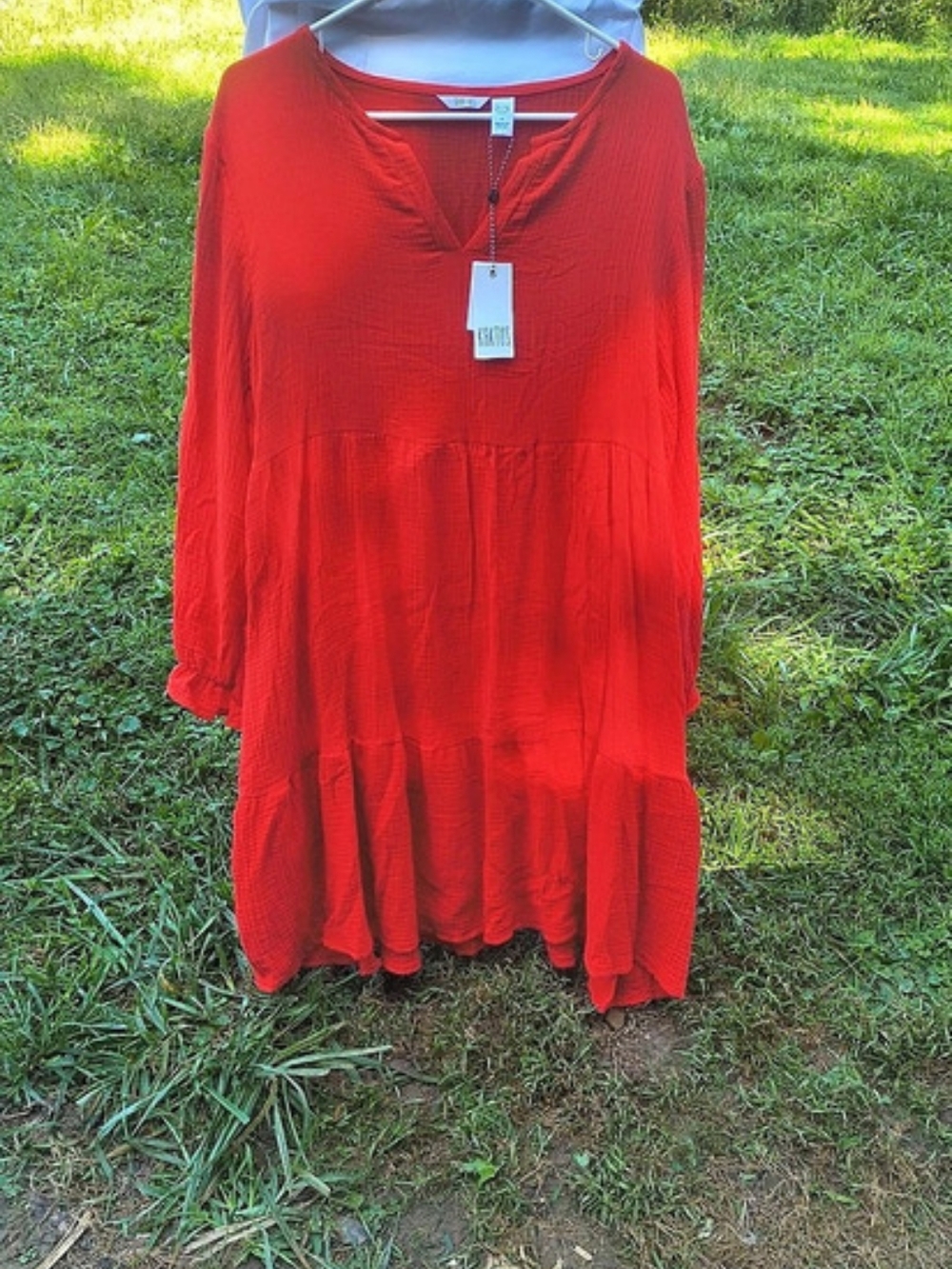 Kaktus SG Double Gauze Dress Red Mini Size Medium